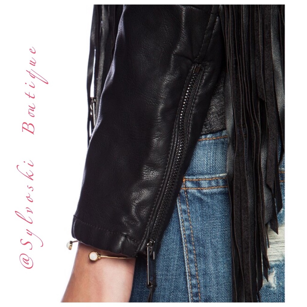 🔥 BlankNYC Fringe Moto Jacket in Let it Ride NWT - Picture 4 of 9